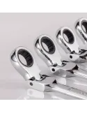 Trusa 12 chei combinate cu clichet si articulatie 8-19mm