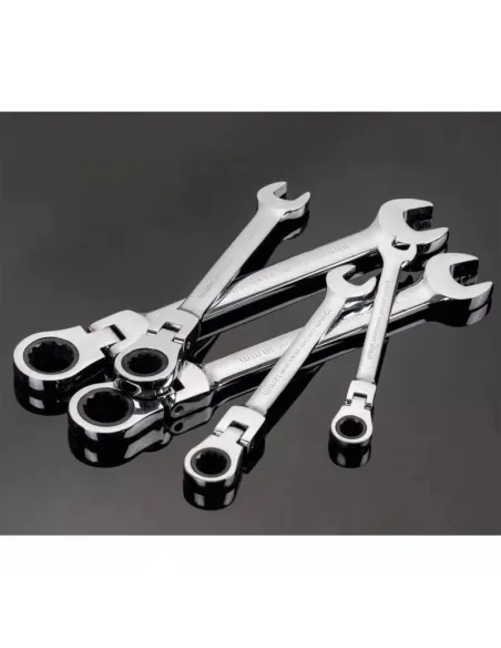 Trusa 12 chei combinate cu clichet si articulatie 8-19mm