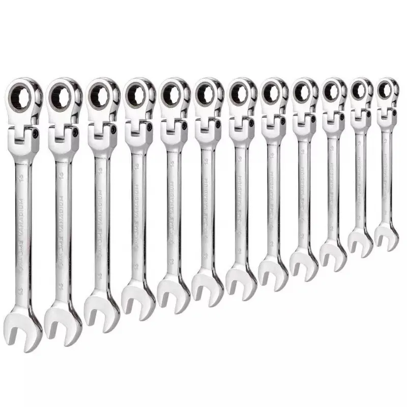 Trusa 12 chei combinate cu clichet si articulatie 8-19mm