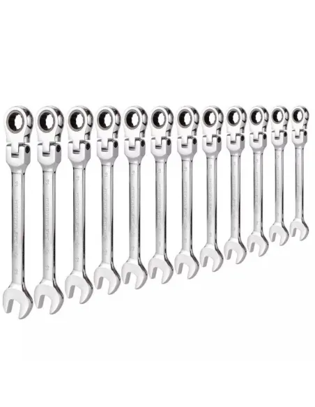 Trusa 12 chei combinate cu clichet si articulatie 8-19mm