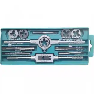 Cutie 12 piese filiere si tarozi tip trusa