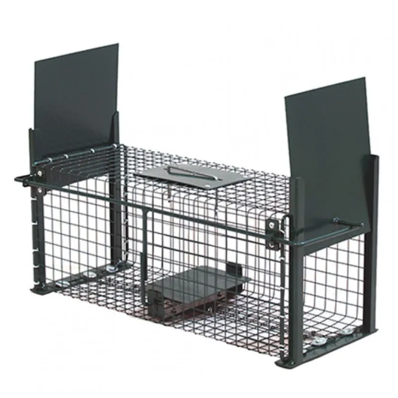 Capcana cu 2 usi pentru dihori, sobolani si pisici, 18x50x18 cm