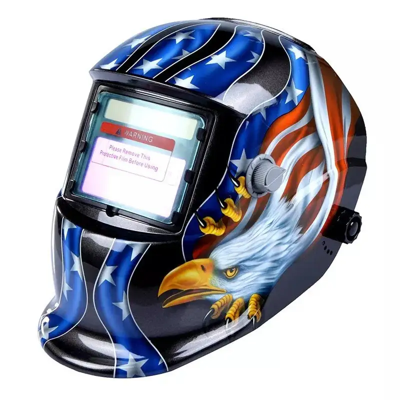 Masca de sudura automata, model vulture, panou solar cu cristale care intuneca viziera profesionala