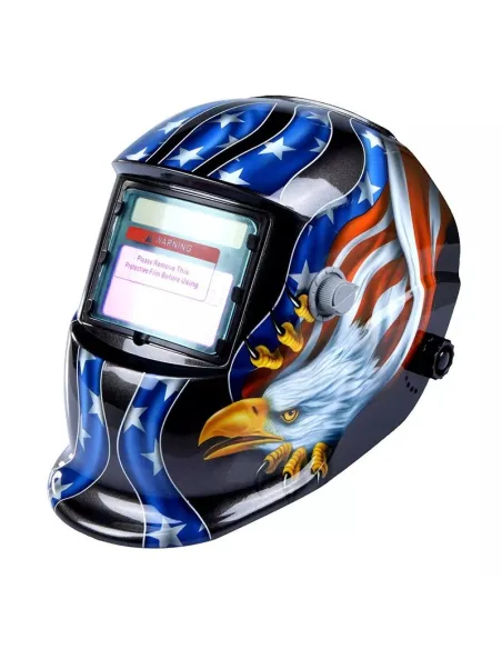 Masca de sudura automata, model vulture, panou solar cu cristale care intuneca viziera profesionala