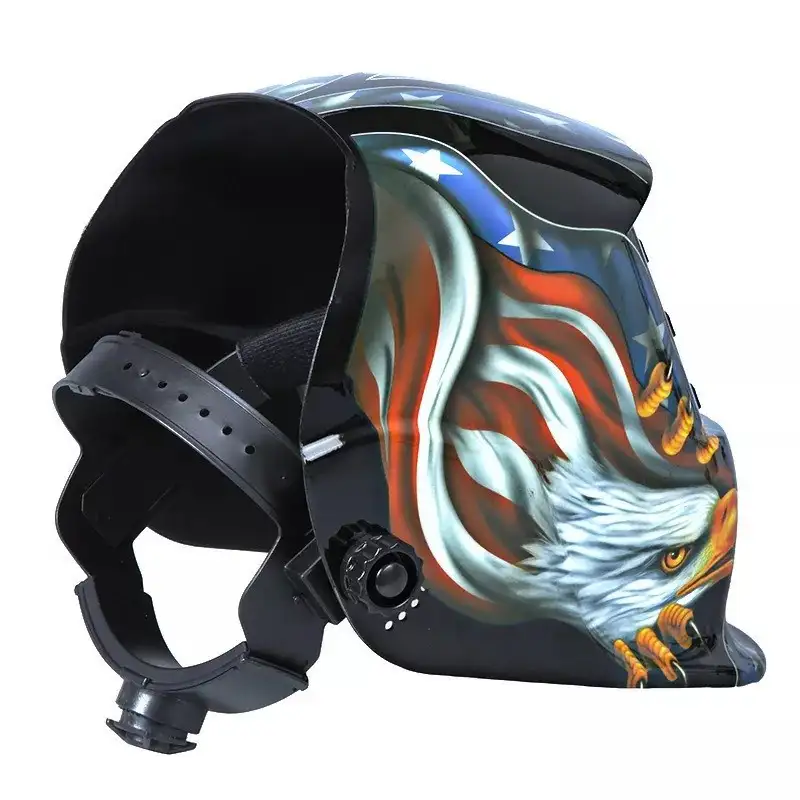 Masca de sudura automata, model vulture, panou solar cu cristale care intuneca viziera profesionala