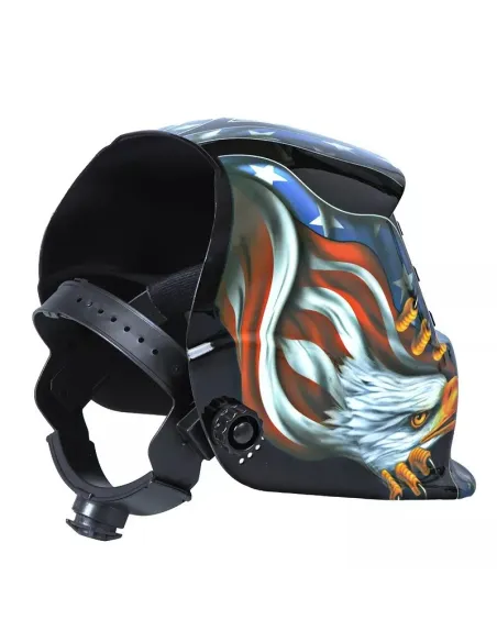 Masca de sudura automata, model vulture, panou solar cu cristale care intuneca viziera profesionala