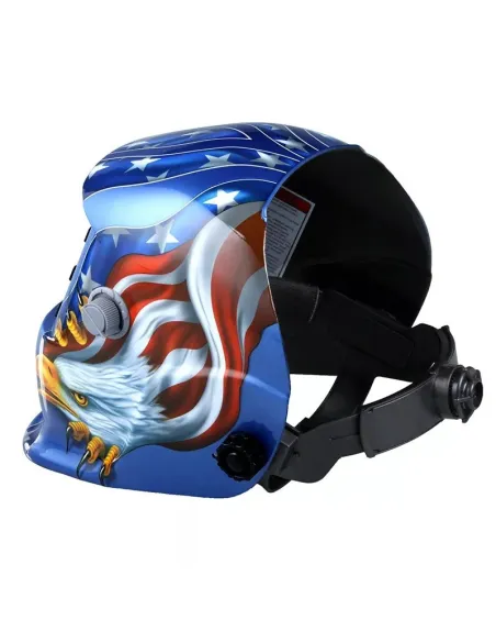 Masca de sudura automata, model vulture, panou solar cu cristale care intuneca viziera profesionala