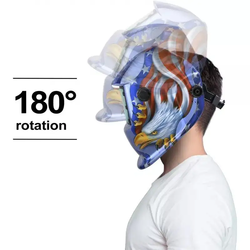 Masca de sudura automata, model vulture, panou solar cu cristale care intuneca viziera profesionala