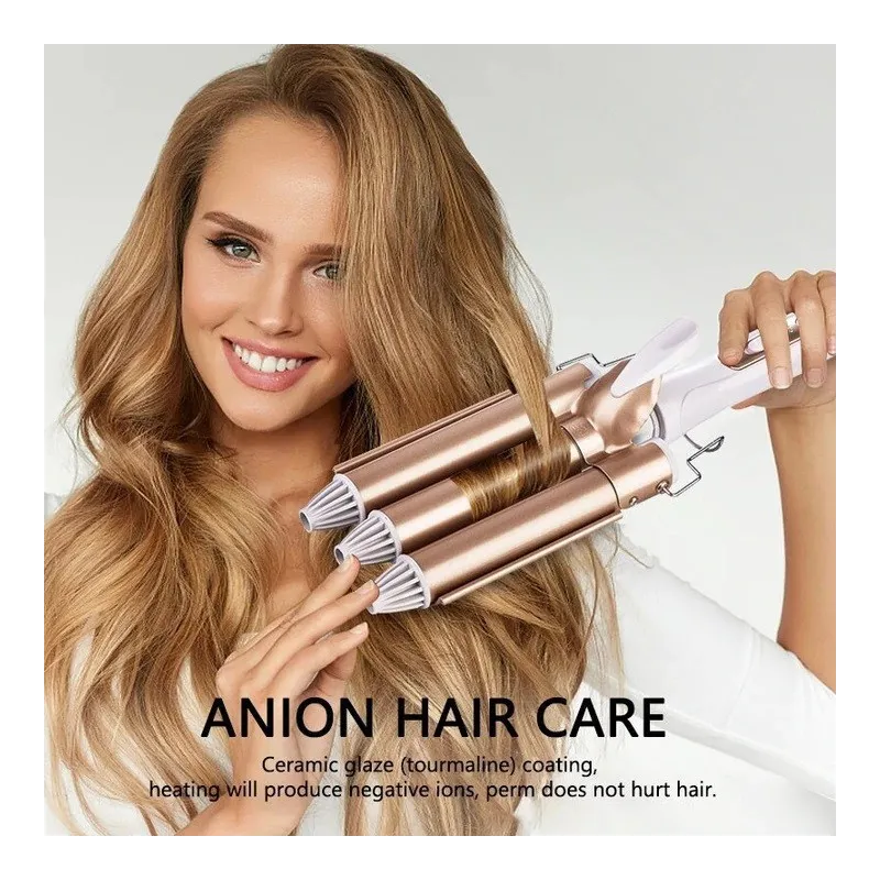 Perie Fixa Uscare One Step si Ondulator Par cu 3 Tuburi Ceramice