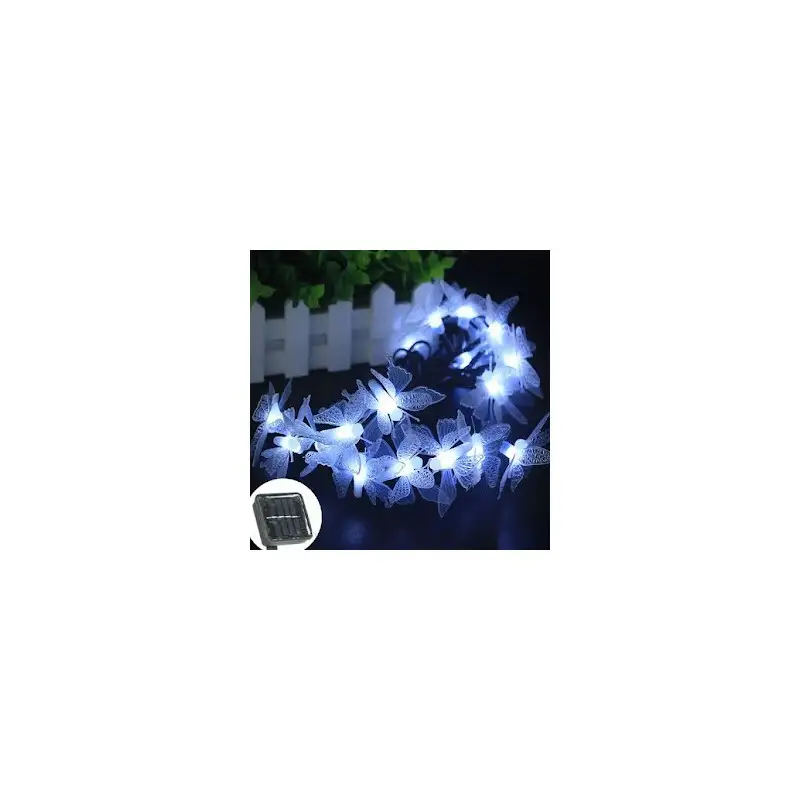 Instalatie solara 50 LED, ghirlanda luminoasa cu fluturi