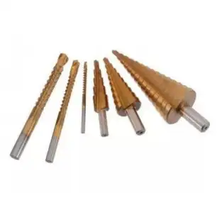 Trusa 3 freze in trepte si 3 burghii aurii