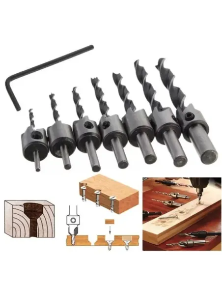 Set 7 burghie laserline cu zencuitor-limitare profunzime