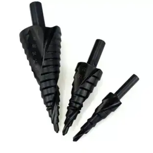 Set 3 burghie in trepte spiralate hss 4-32 freze negre