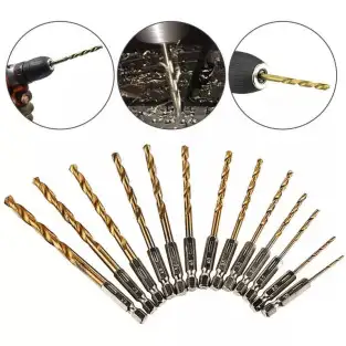 Set 13 burghie extel prindere hexagonala otel 1.5-6.5 mm 2