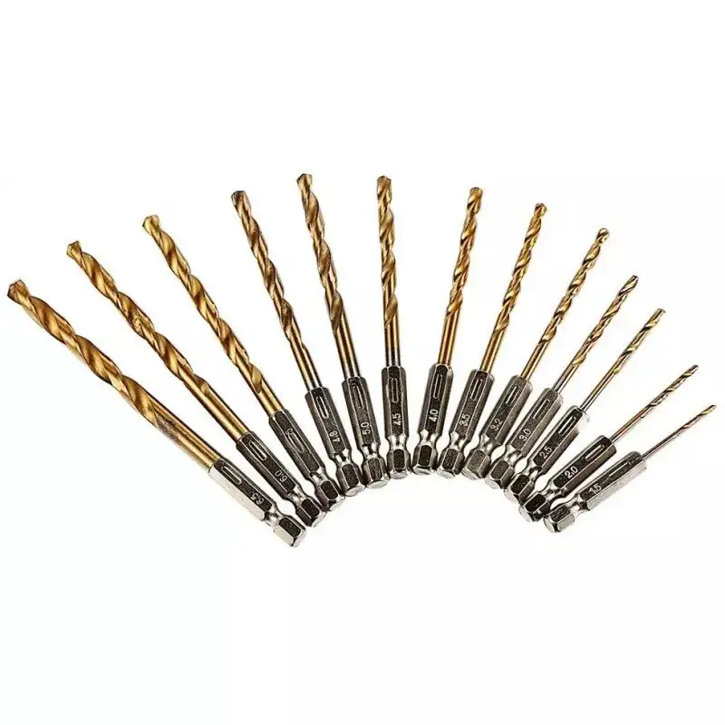 Set 13 burghie extel prindere hexagonala otel 1.5-6.5 mm