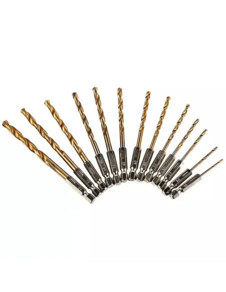 Set 13 burghie extel prindere hexagonala otel 1.5-6.5 mm