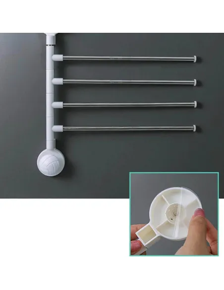 Suport prosoape pentru perete cu ventuze