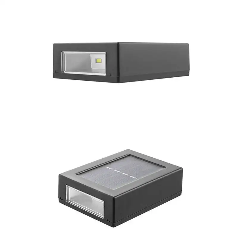 Set 2 lampi solare pentru perete exterior, iluminare sus-jos, lumina calda