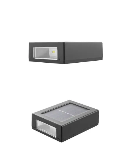 Set 2 lampi solare pentru perete exterior, iluminare sus-jos, lumina calda