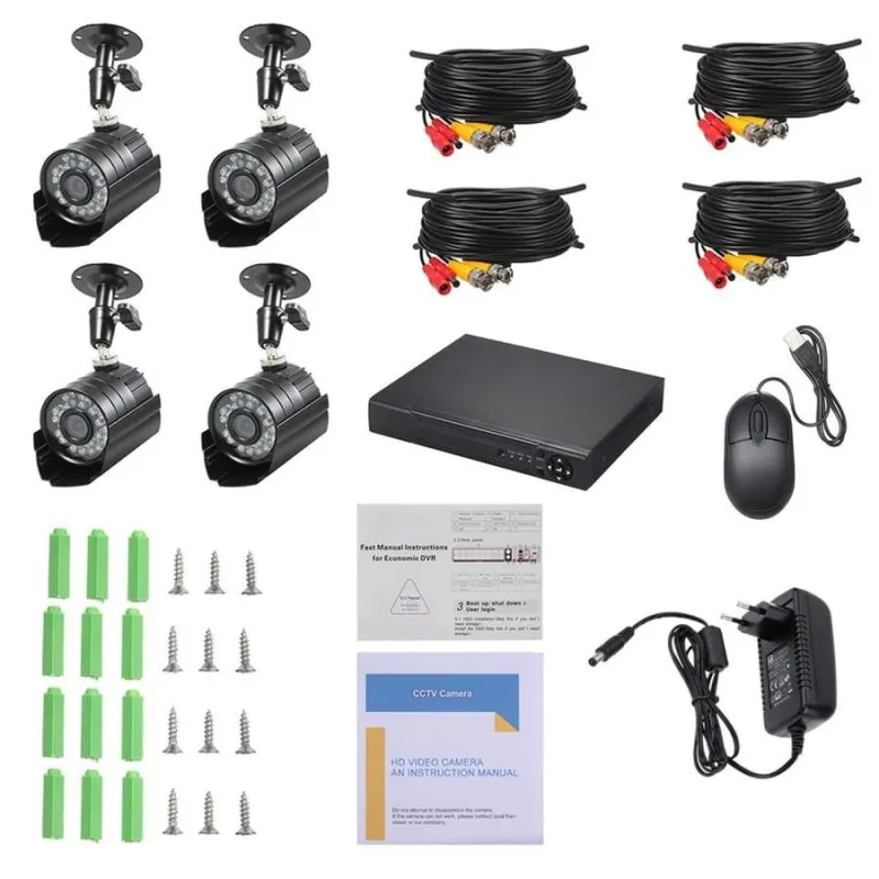 Kit supraveghere 4 camere CCTV Ahd