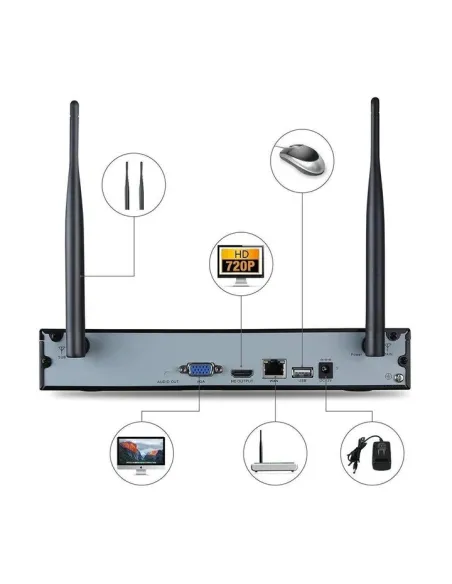kit supraveghere smart gadget, kit nvr + 4 camere