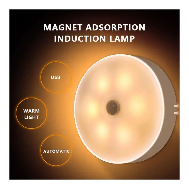 Set 3 x Lampa de veghe cu inductie, incarcare USB