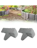 Set 20 x Bordura din plastic cu aspect de piatra