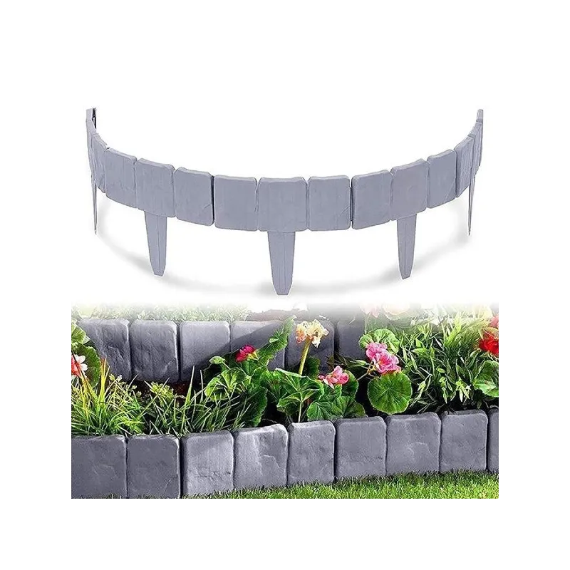 Set 20 x Bordura din plastic cu aspect de piatra