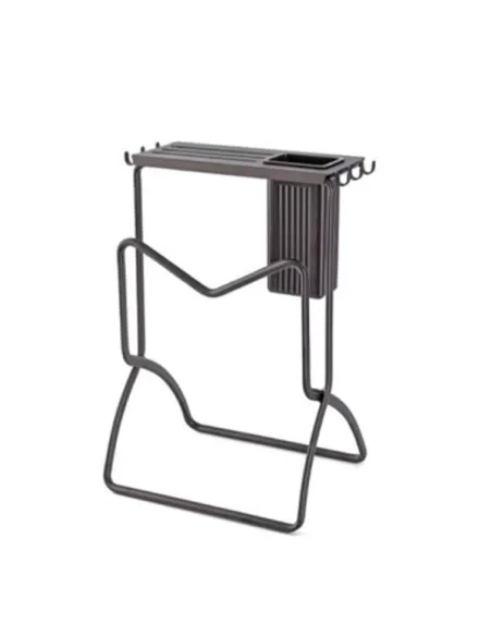 Organizator Elegant pentru Cuțite și Tocător – Negru, Metalic