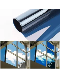 Folie protectie solara pentru geamuri interioare, cu efect de oglinda, UV, 60x300cm
