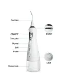 Irigator bucal portabil, 3 moduri de lucru, 1800 mAh, 230 ml