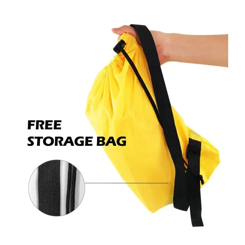 Saltea Gonflabilă Tip Lazy Bag cu Umflare prin Aer
