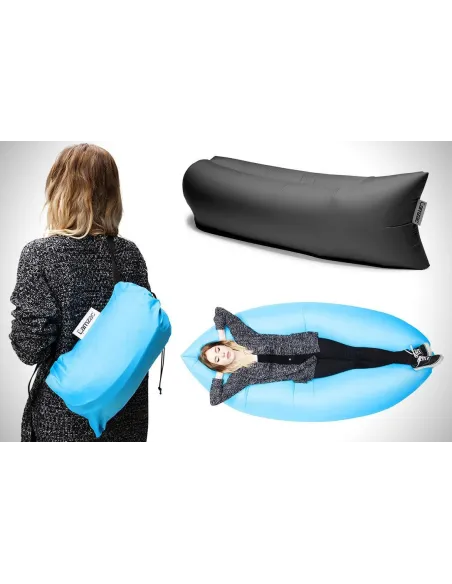Saltea Gonflabilă Tip Lazy Bag cu Umflare prin Aer