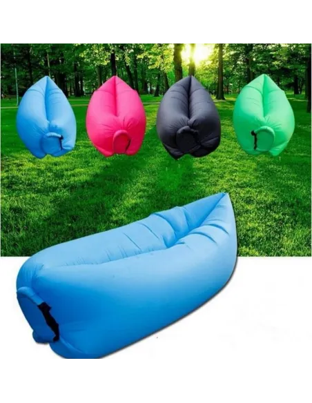 Saltea Gonflabilă Tip Lazy Bag cu Umflare prin Aer