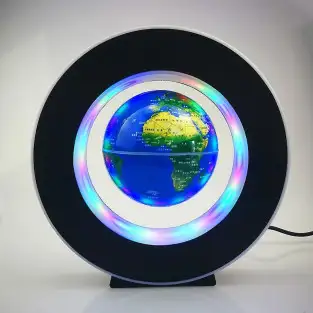 Glob anti gravitational plutitor-magnetic cu lumini LED si Harta Lumii
