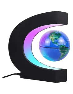 Glob anti-gravitațional plutitor magnetic Harta lumii cu lumină LED