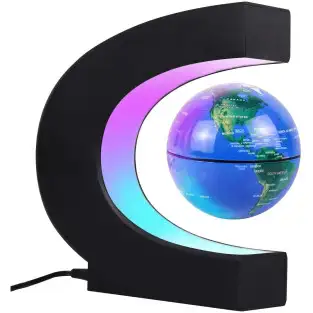 Glob anti-gravitațional plutitor magnetic Harta lumii cu lumină LED
