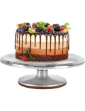 Platou cu picior rotativ pentru decorat tort, aluminium, diametru 30 cm si picior antiaderent