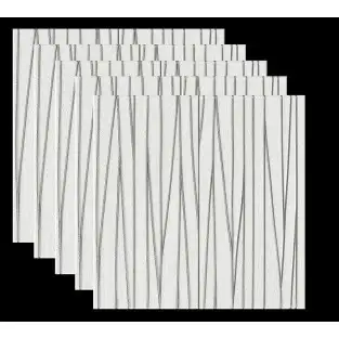 Set 5 placi tapet 4D, autoadeziv, 70x70cm, diverse culori, model liniute 2