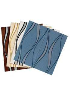 Set 5 placi tapet 4D, autoadeziv, 70x70cm, diverse culori