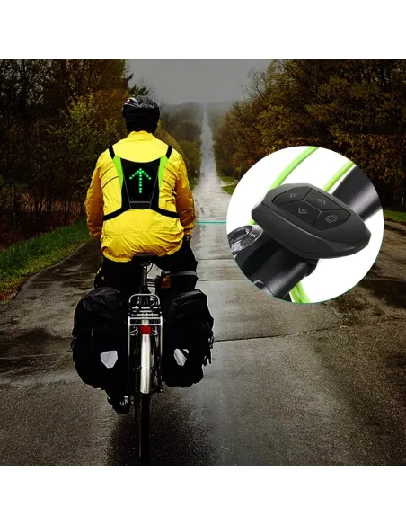 Vesta reflectorizanta cu semnalizare led pentru biciclisti