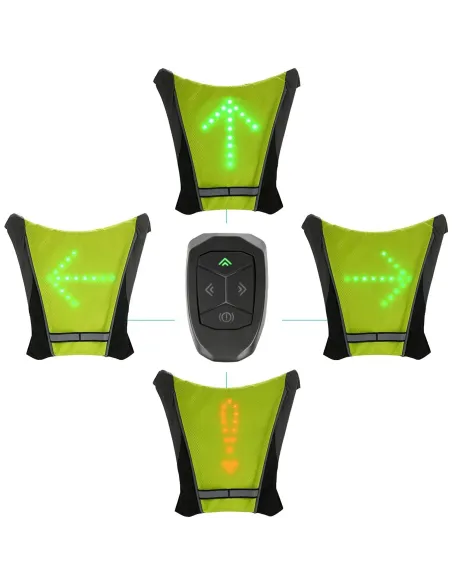 Vesta reflectorizanta cu semnalizare led pentru biciclisti
