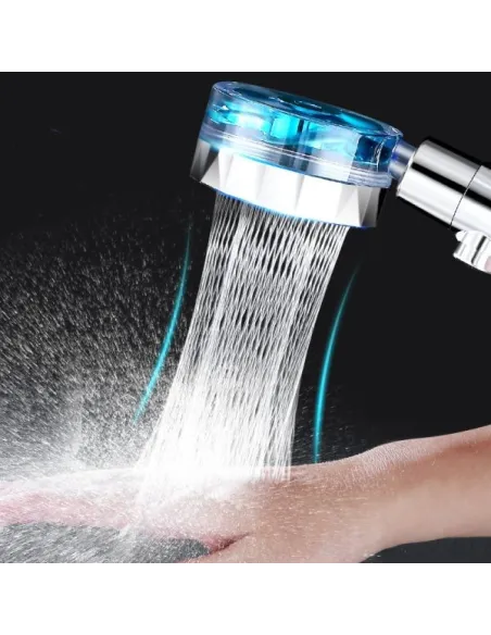 Cap de dus turbo pro, cu elice pentru presiune apa, buton on/off