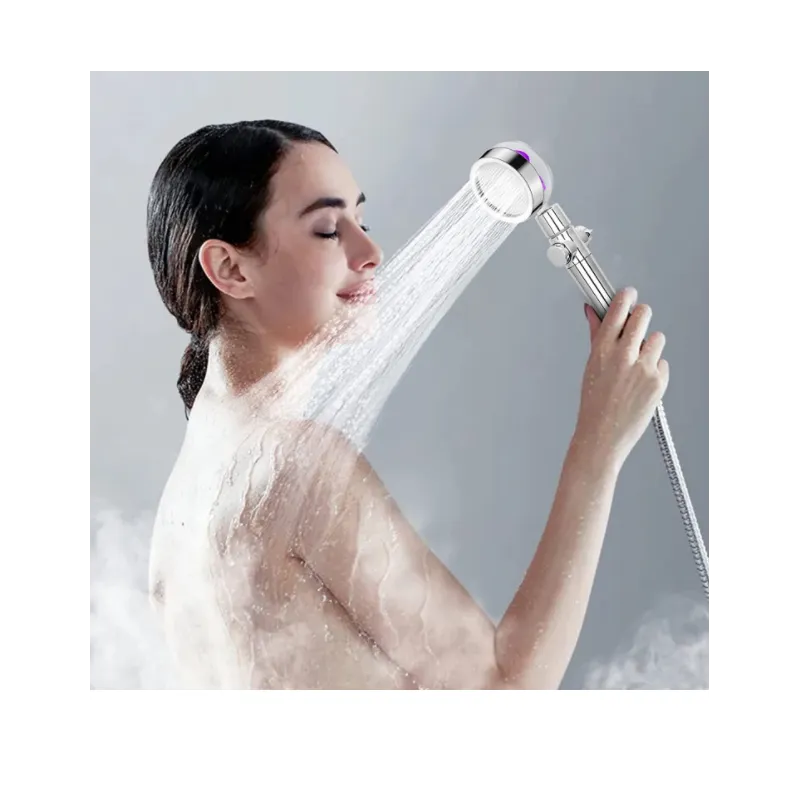 Cap de dus turbo pro, cu elice pentru presiune apa, buton on/off