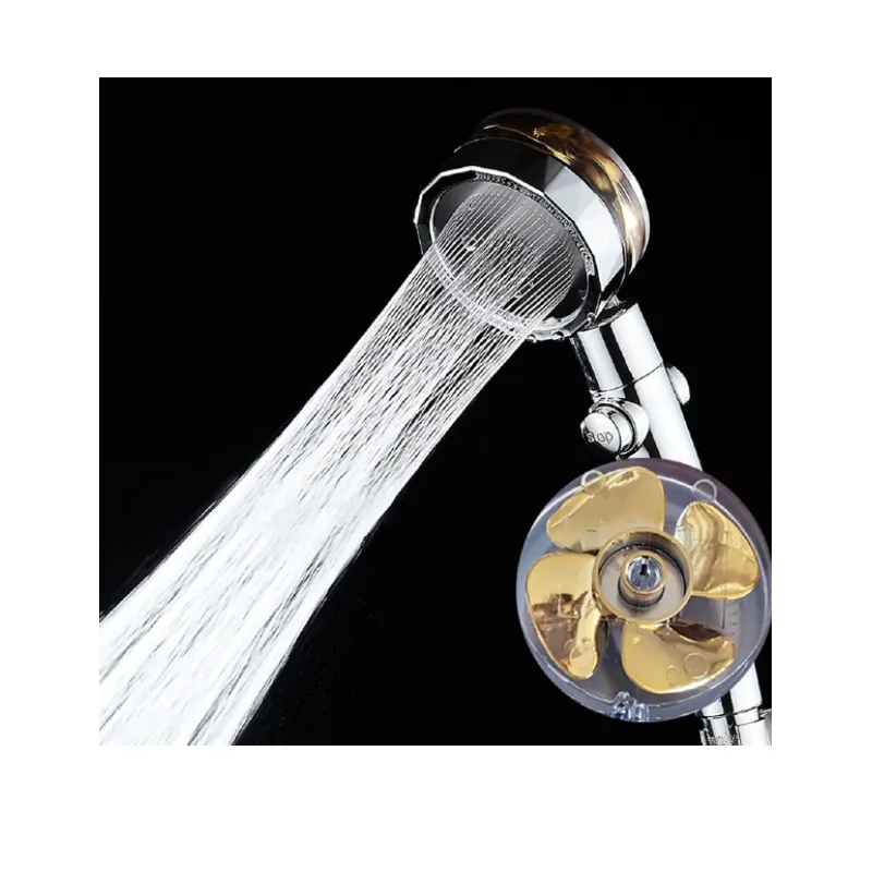 Cap de dus turbo pro, cu elice pentru presiune apa, buton on/off