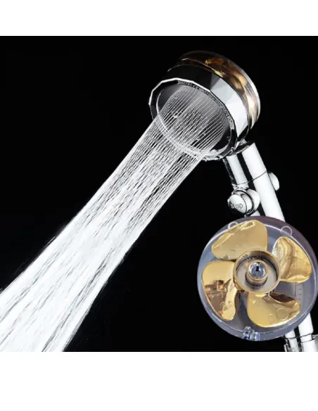 Cap de dus turbo pro, cu elice pentru presiune apa, buton on/off