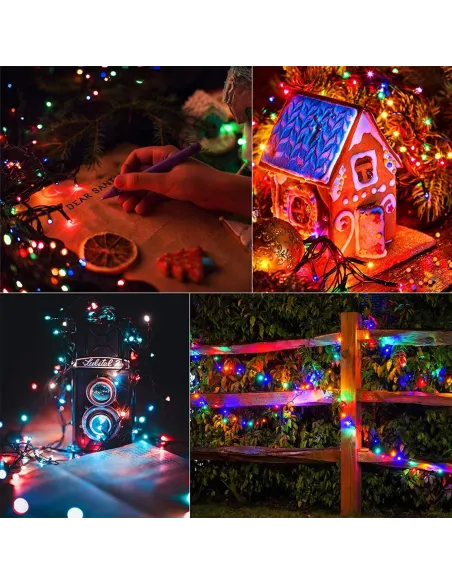 Set 2 x Instalatie LED pentru exterior cu incarcare solara, multicolor