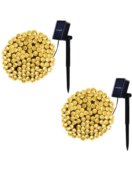 Set 2 x Instalatie LED pentru exterior cu incarcare solara
