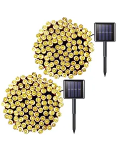 Set 2 x Instalatie LED pentru exterior cu incarcare solara