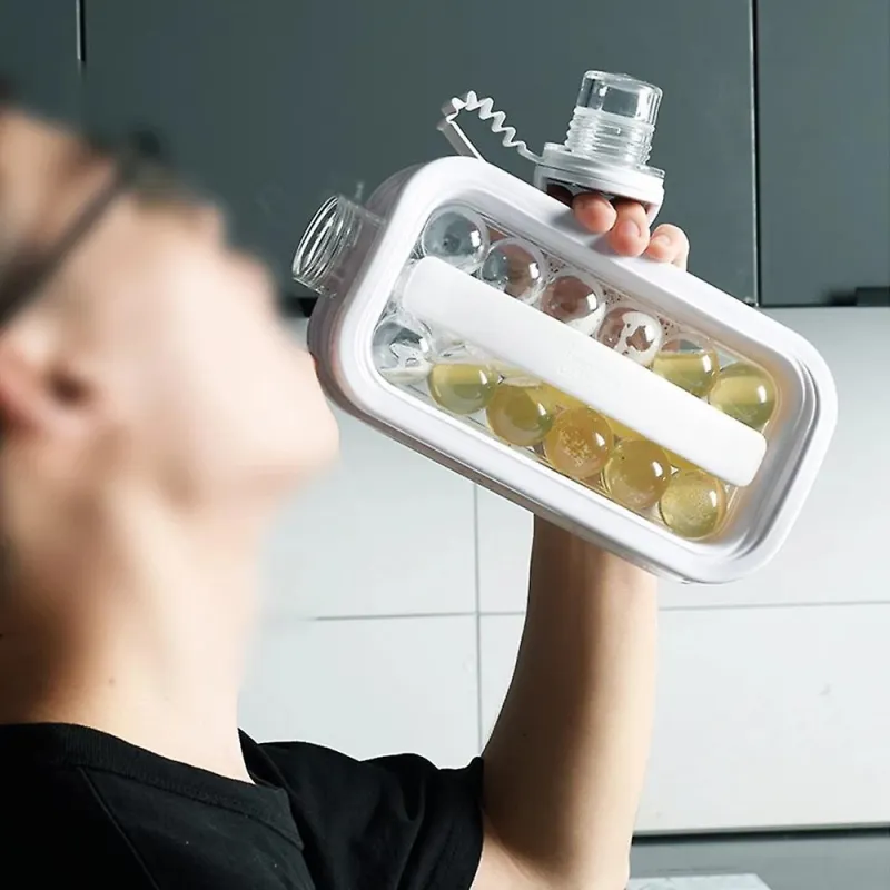 Sticla 2 in 1 portabila pentru gheata si bauturi